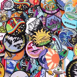 10/20/30/40/50/Pcs/Lot Random Mixed Outdoor Adventure Patch Iron On Patches For Clothing Thermoadhesive Patches On Clothes Badge