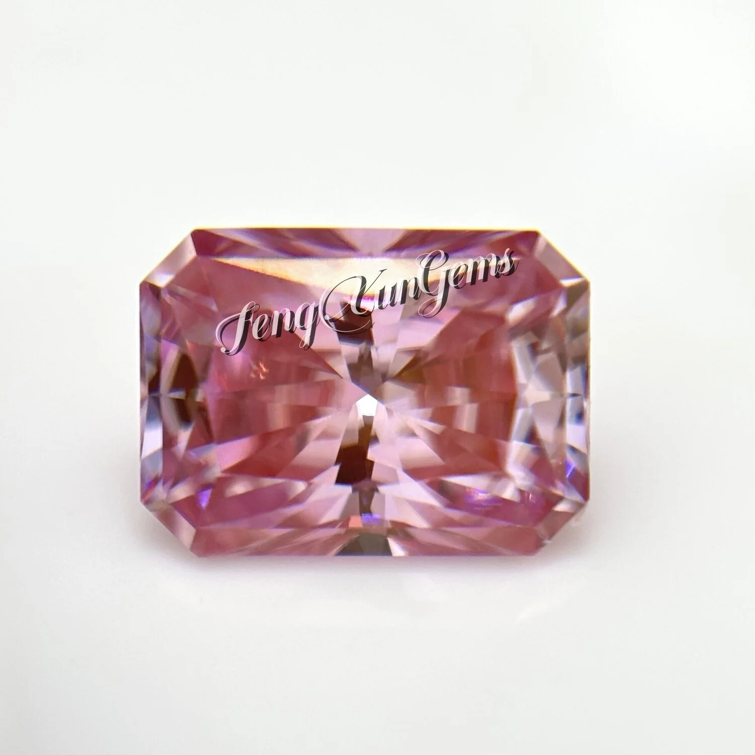 0.4~5.0ct Loose Moissanite Stone Radiant cut Sakura Pink Fine Gemstone For Jewelry Ring Inlay With GRA Certificate High quality