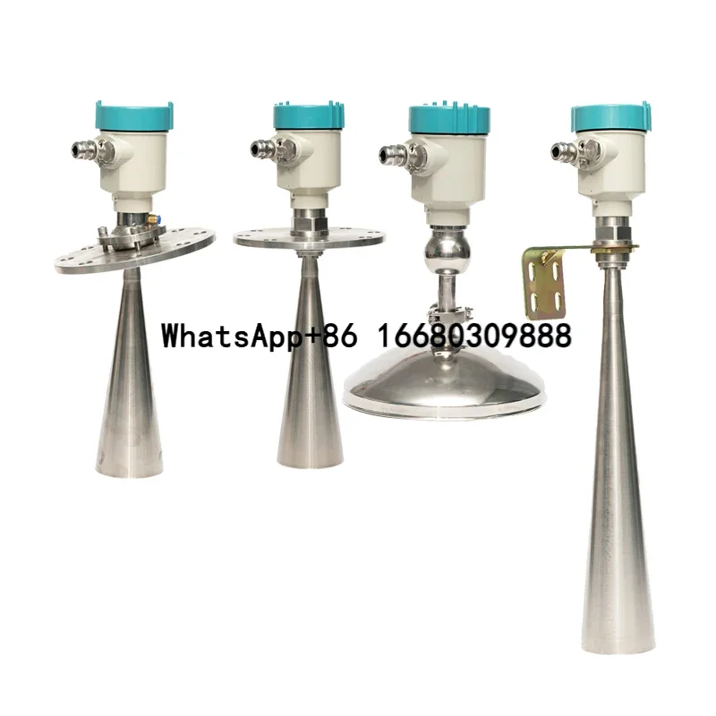 

tank radar level sensor silo radar level gauge transmitter river water radar liquid level meter dc24v four-wire system