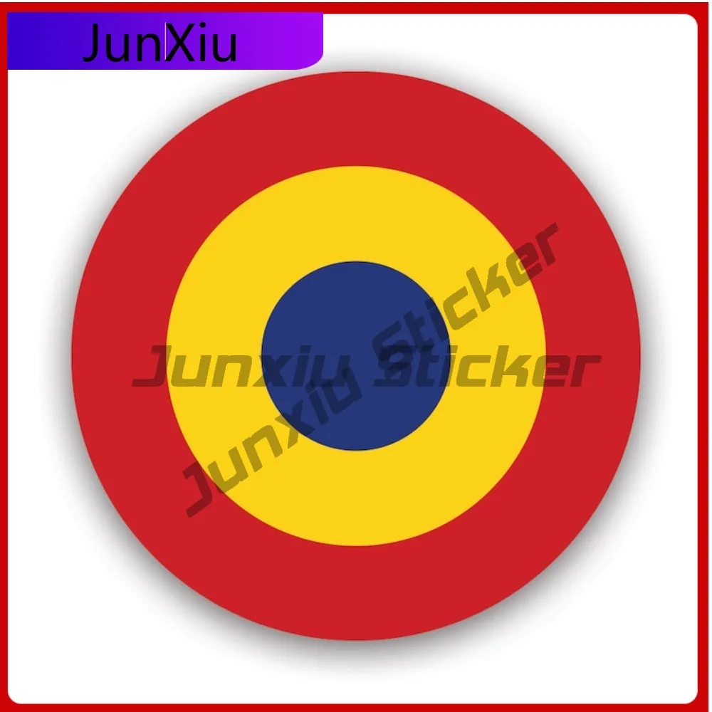 

Romanian Roundel Stickerwaterproof Outdoor Decalsromania Rou Anime Bumper Waterproof Vinyl Decal For Car Windows And Fun Fun Fun