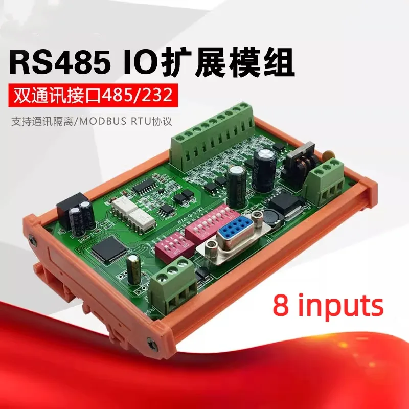 

8 Serial Port Input Extension RS485 Input Module PLC Input Modbus RTU Extension