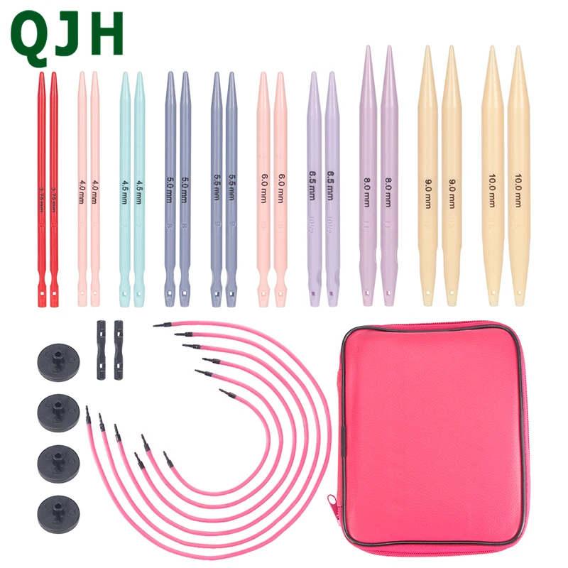 

2.75-10mm Plastic Sweater Knitting NeedleCircular Knitting Needles Circular Knitting Pins Crochet Weaving Pins Needlework Tools