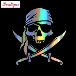 Personalized waterproof Skull Pirate sticker and personalized off-road modeling PVC car fun decoration Decal 30-28.3cm