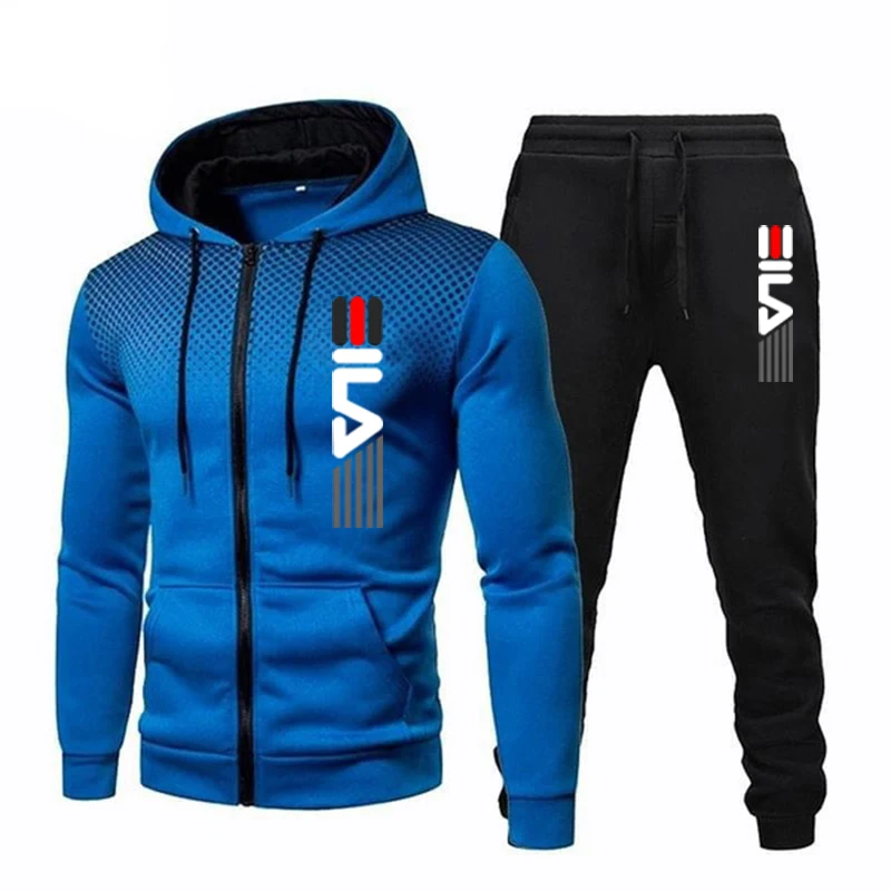 Hot Sales Hoodies Tracksuit Quality Men\'s Sweatshirt Jogging Outdoor Daily Zipper Top Autumn Winter Versatile Sweatpants Fashion