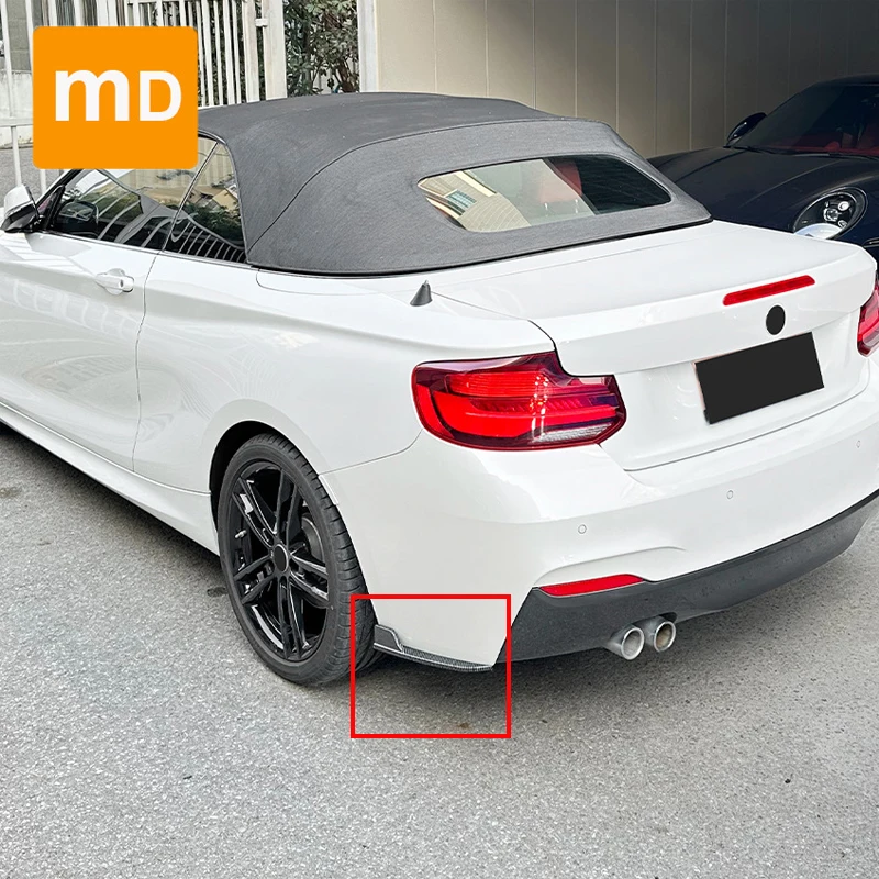 

Для BMW 2 серии F22 F23 M Sport 2015-2019 Line 2023 глянцевый черный диффузор для заднего бампера спойлер комплект для корпуса крыла сплиттер обновление