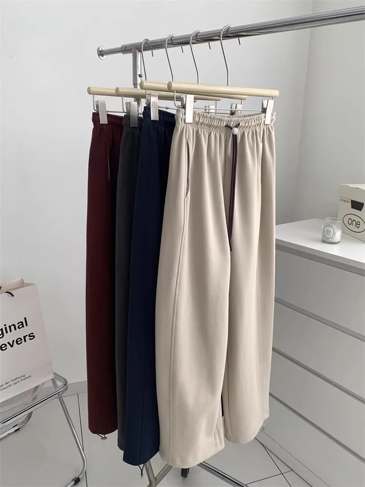 Drawstring Harem Sweat Pant High Waist Elastic Warm Lined Pant for women