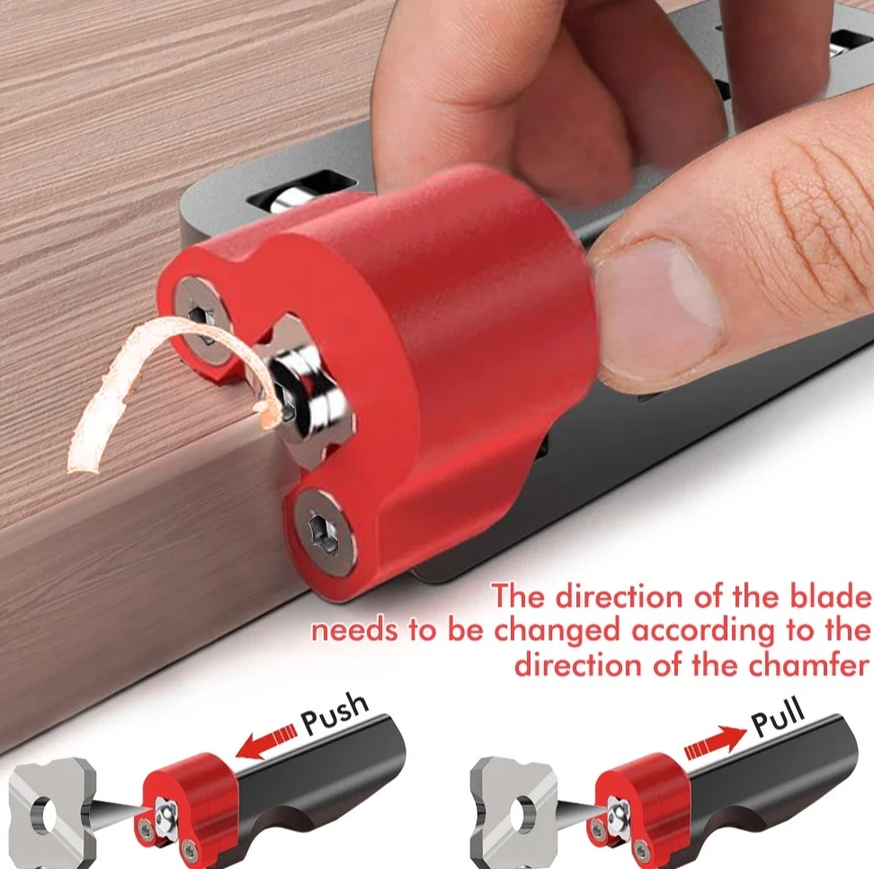 

Multi-Function Woodworking Trimming Knife, Manual Planer Blade for Deburring, Chamfering, Fillet & Scraping