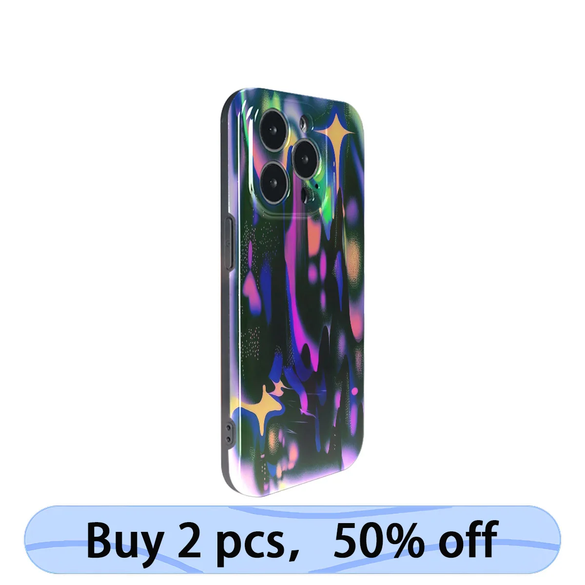 Coque iPhone Art Phone Case Retro Disco Contrast Color Pop Art Cover for iPhone 14 13 12 11 Pro Max 8 7 Plus IMD 2 in 1