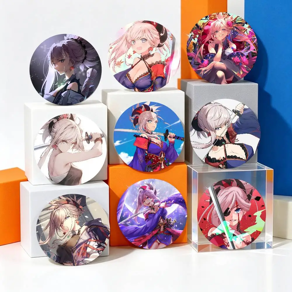 Miyamoto Musashi Animated Game Fate Grand Order Pins Brooch Cartoon Badge For Friend Backpack Clothes Collect Accessories Jewel