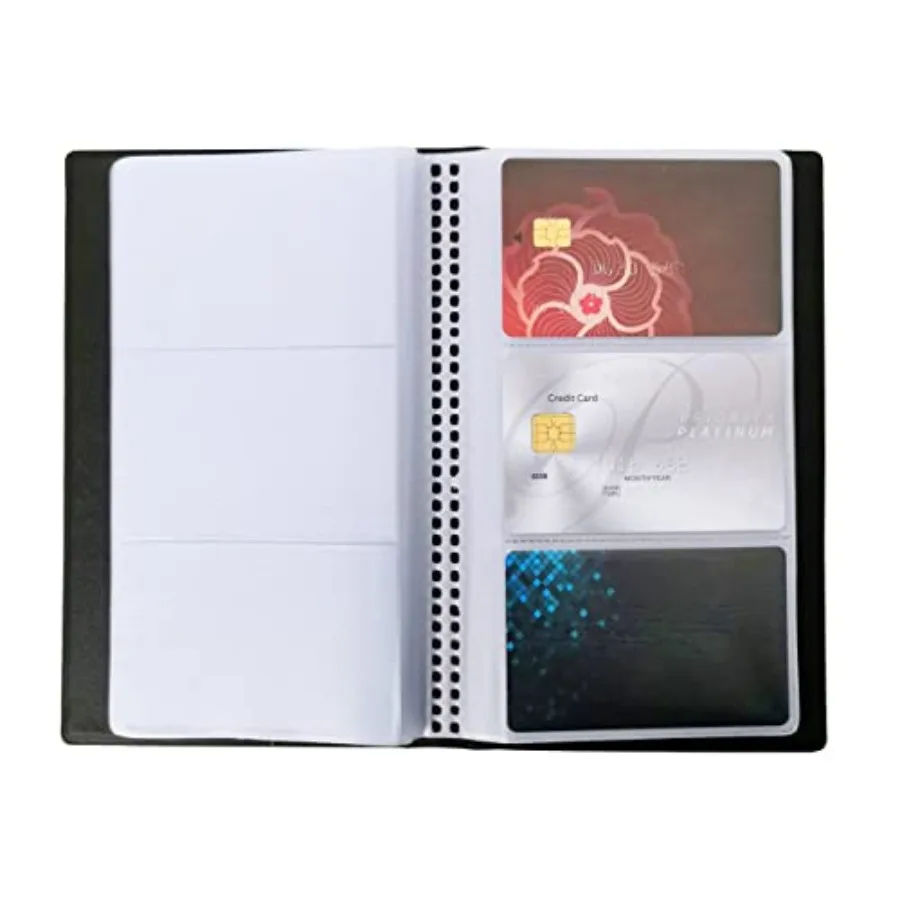 Business Card Organizer Business Card Holder Book, Portable Business Card Binder File Sleeve Storage, Business Card Holders, 12