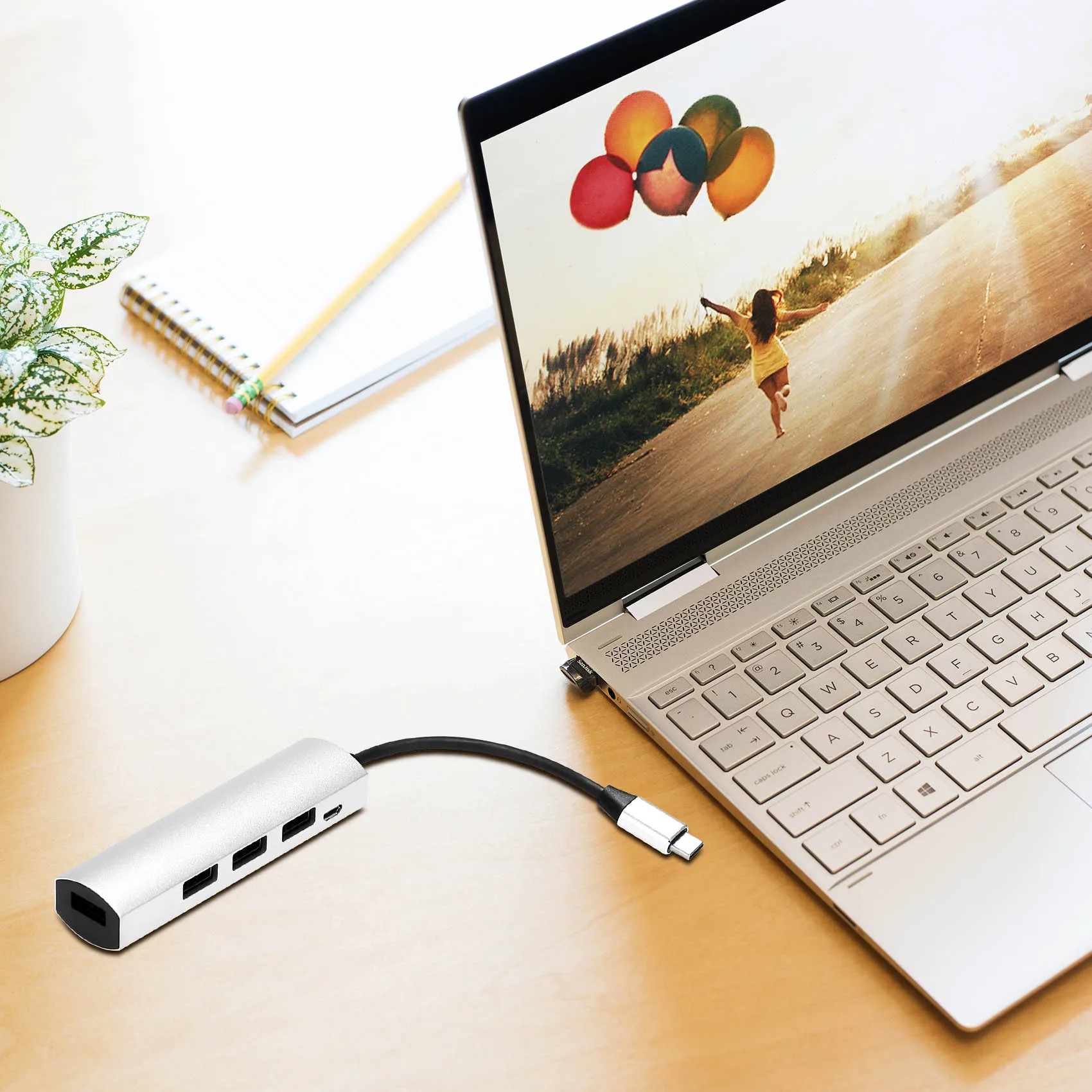 محور USB C، محور USB-C 4 في 1، محور 4 منافذ، متوافق مع الأجهزة اللوحية، وحدات التحكم بالألعاب، Ipad Pro، وأجهزة الكمبيوتر المحمولة