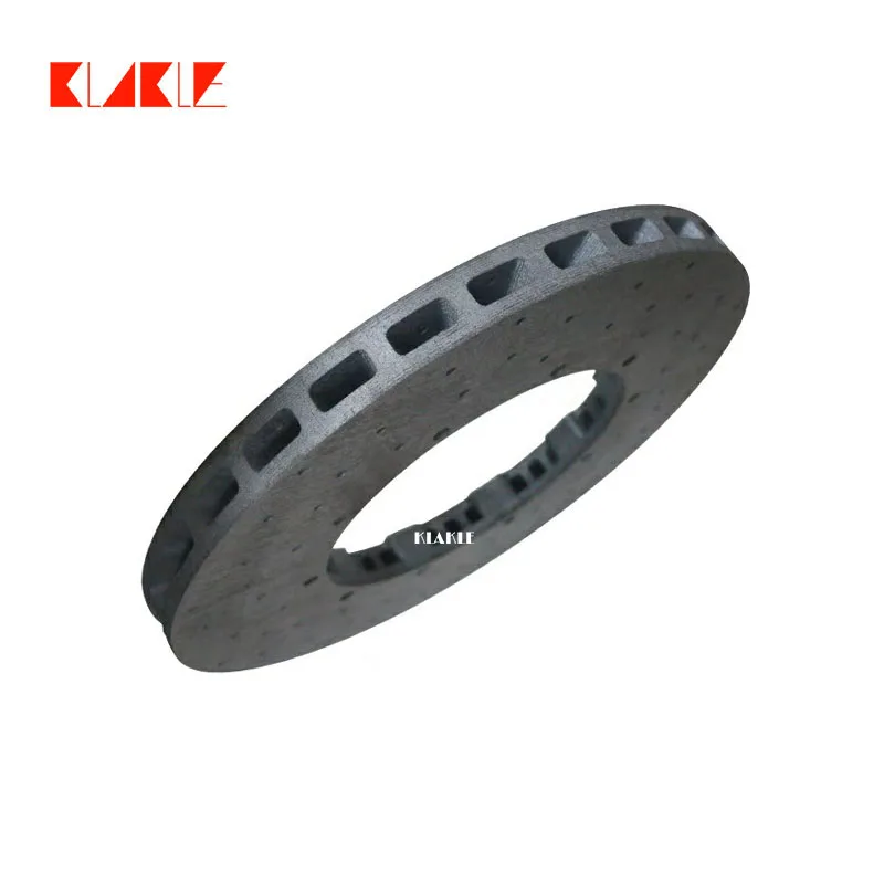 

KLAKLE Wholesales Drilled Slotted Carbon Ceramic Brakes Disc Front Rotor 390mm for Nissan GTR 35