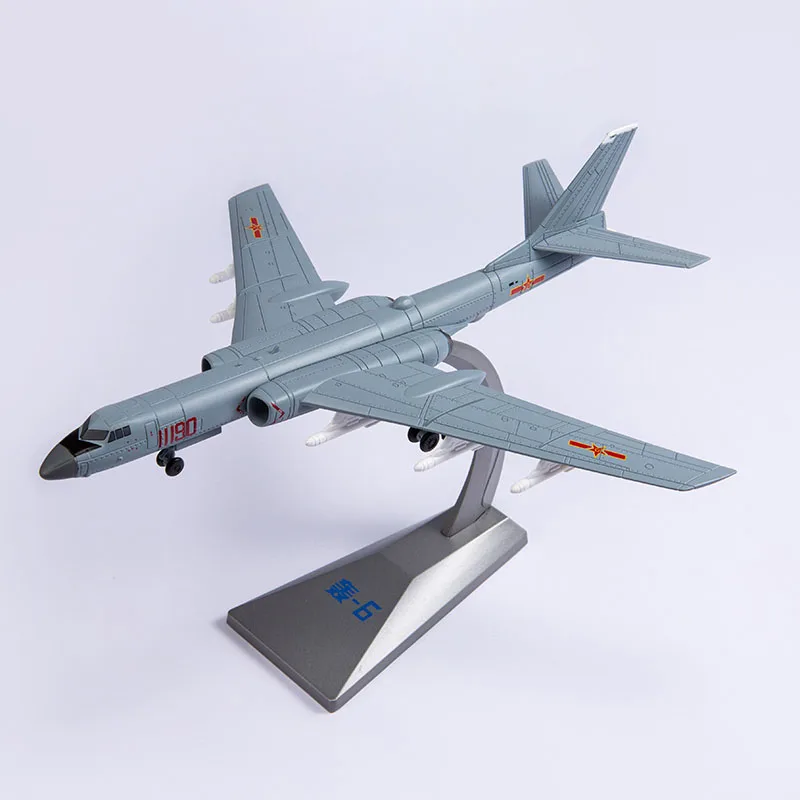 

Diecast H-6K Militarized Combat Strategic Bomber Alloy Model 1:144 Scale Toy Gift Collection Simulation Display Decoration