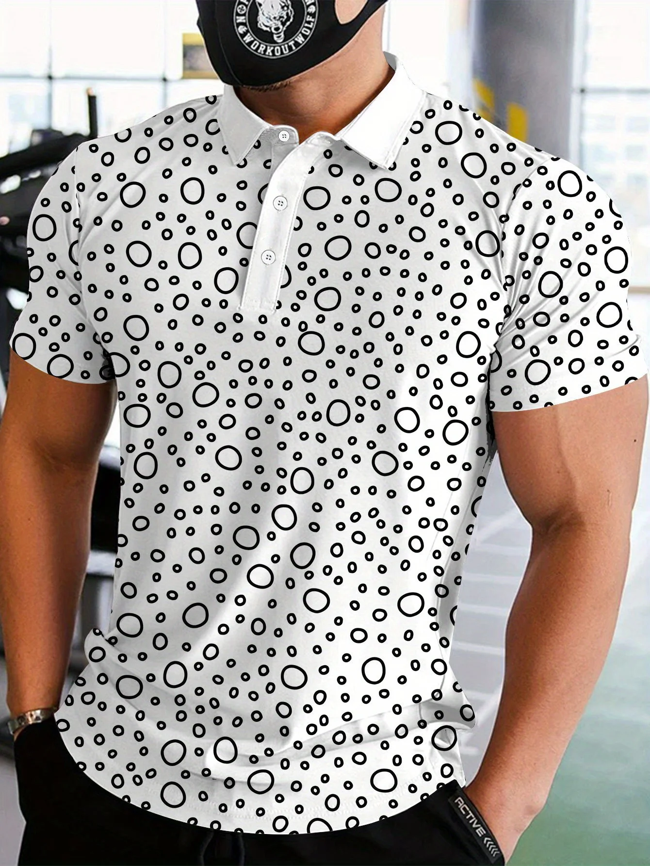 2026 Summer New Style Men's Short-Sleeved Polo Shirt With 3D Dots Pattern Print - Street Casual Fashion Style ropa hombre