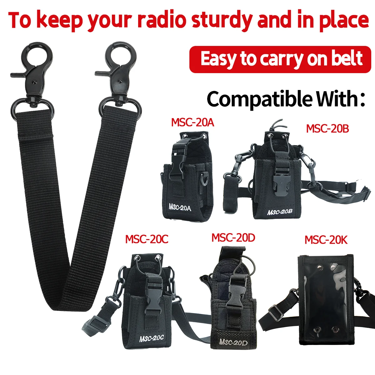 Funda ABBREE para radio Baofeng - Correa antideslizante MOLLE - imagen 3