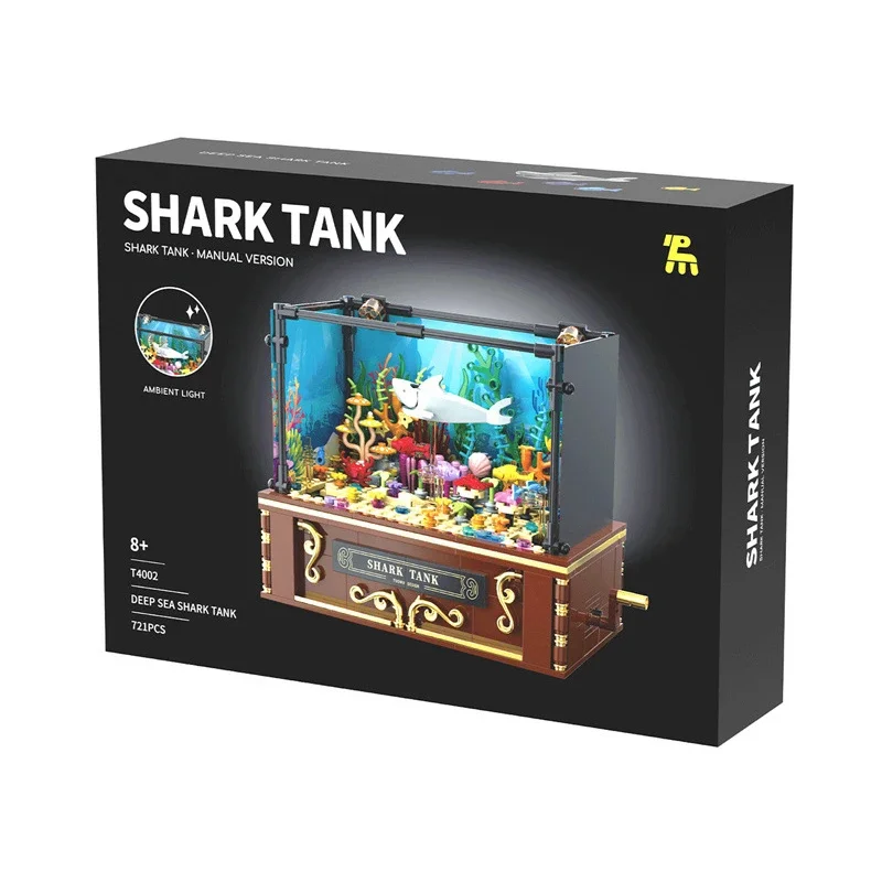 

New MOC Marine Aquarium Shark Tank Simulates Ecological Ocean Building Blocks Animal Bricks Toys for Boy Girl Christmas Gift Set