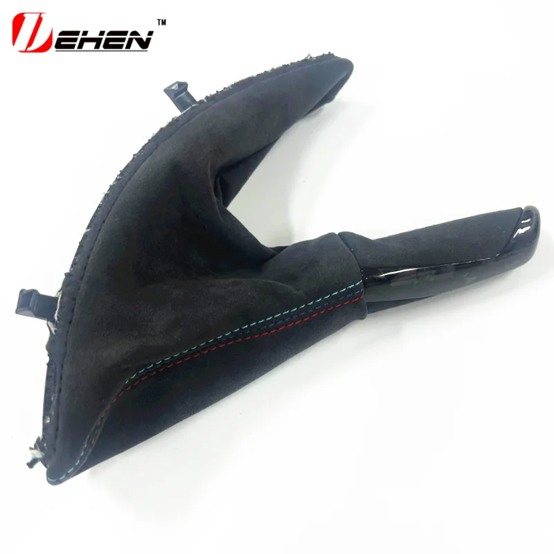 LHD Real Carbon Fiber Alcantara Handbrake Cover Automotive Interior For BMW M3 M4 F80 F82 F83 3 4 Series F30 F31 F34 F32 F33 F36