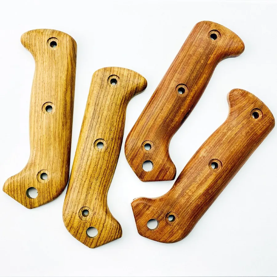 

Custom Yellow Rosewood Handle Red for Kabar BK2/BK9 Sandalwood Grip Folding Tool Shank With Screw