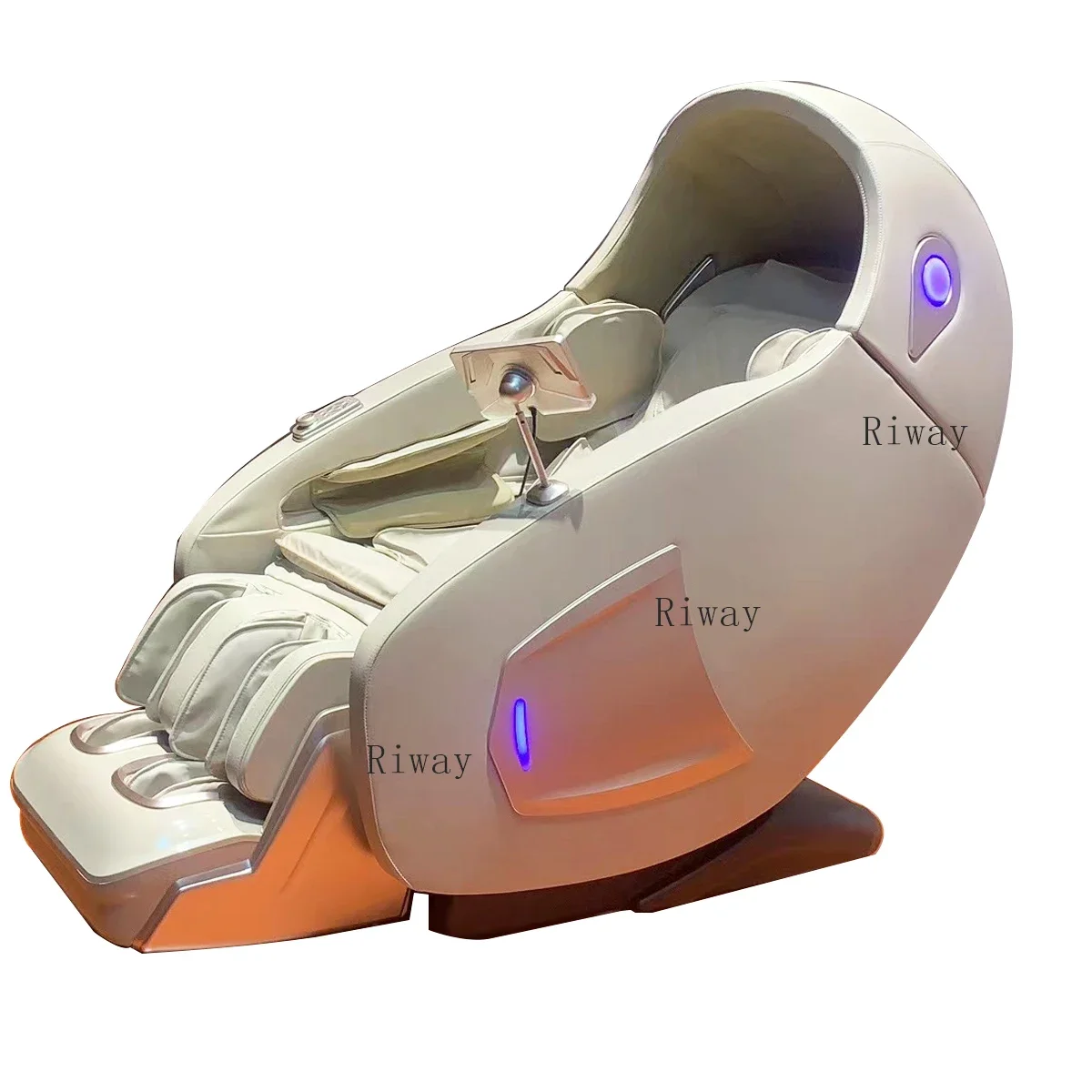 Double-core Control Luxury Full Body Rolling sl track dual beige 3D Zero Gravity Shiatsu Massage Chair with Foot Massager