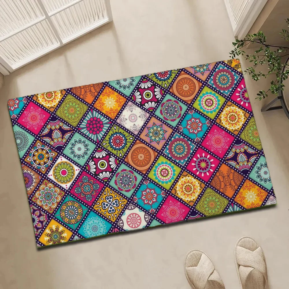 

Colorful Floor Mats Mandala Kitchen Foot Mat Rugs Doormat Entrance Door Mats Carpet Choice Living Room Mat Home Bathroom Bath
