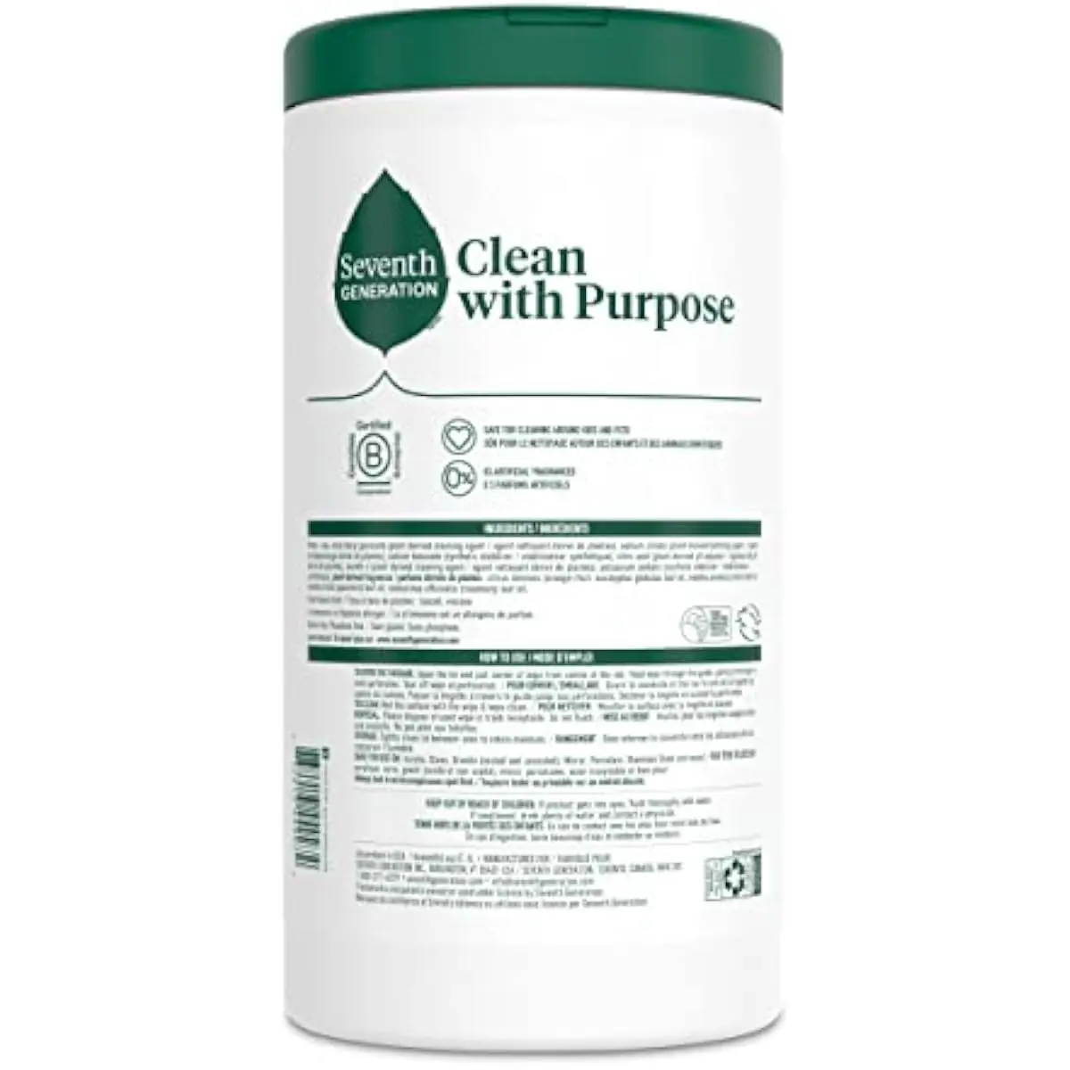 Multi-Surface Wipes, 70 Count, Pack of 3, Garden Mint, Plant-Based Cleaning Wipes, No Harsh Fumes or Residue, Safe Around Kids