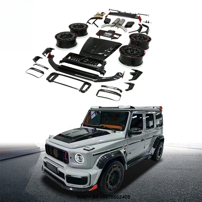 

Dry Carbon Fiber Brabs G900 Front Lip Body kit for Mercedes Bens G Class G63 W464 W463A Main Grill Rear Diffuser Spoiler Bodykit