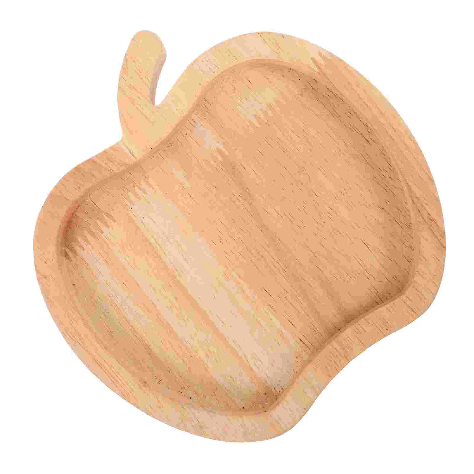 Tray Wood Fruits Serving Apple Shape Wooden Kitchen Tableware Food Snack Severing Utensil Multi-use Plate