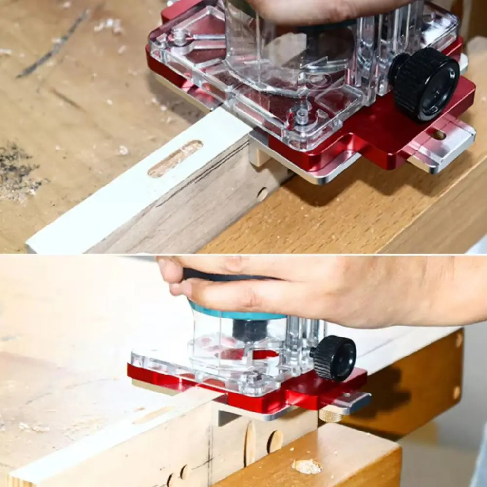 2-in-1 Drawer Handle Punching Template Slotted Convenient Cut Mortising Jig Wood Convenient Aluminum Alloy