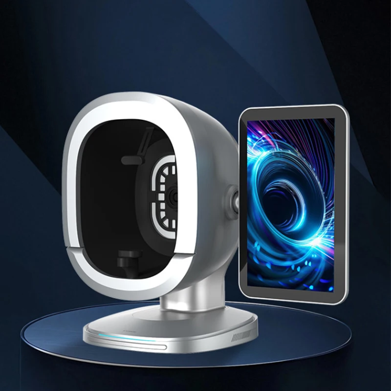 Analisador de pele 3D alimentado por IA premium 12M PX Câmera dupla HD 3 espectro de luz Salons de diagnóstico facial profissional