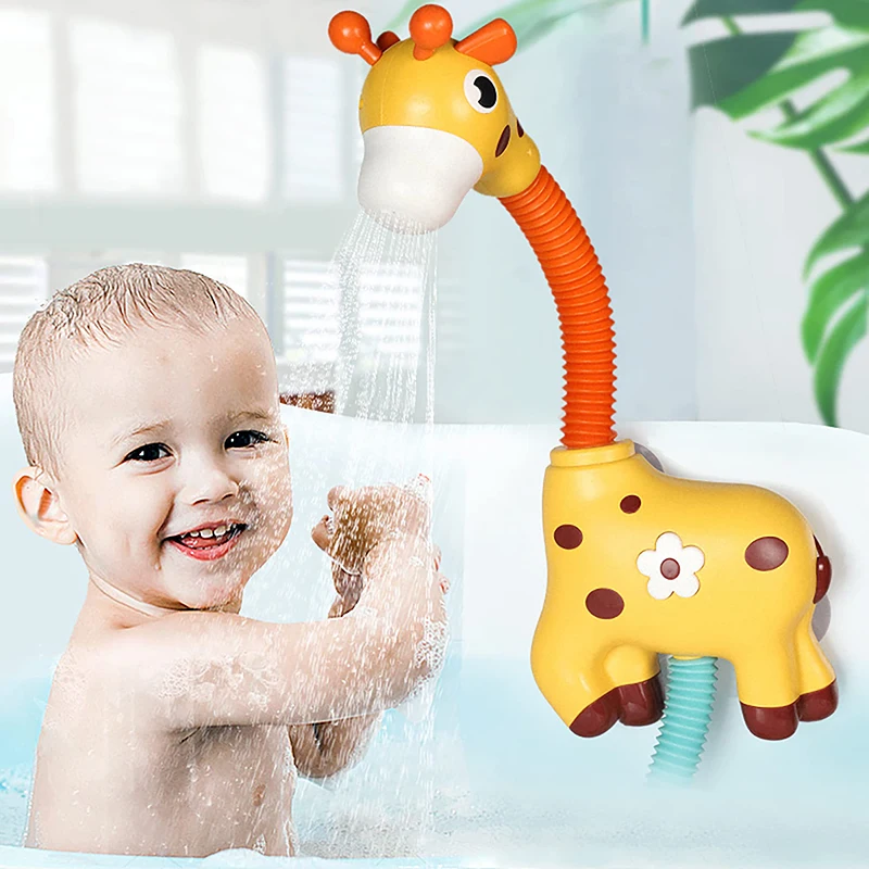 QWZ New Baby Bath Toys Penguin Electric Spray Water Kids Bathroom Bathtubs Bathing Water Toys Toddler Shower Interactive Gifts