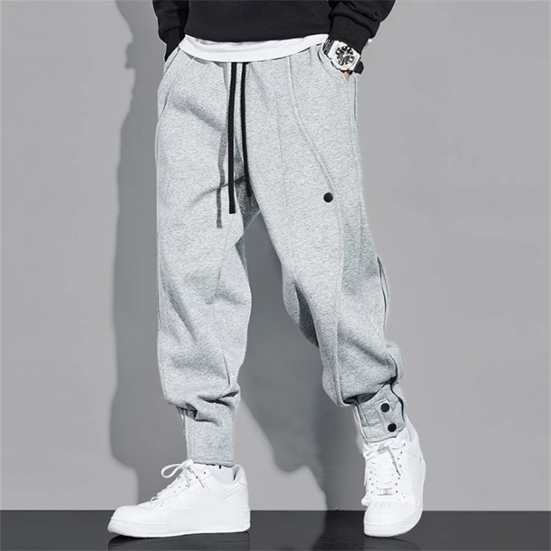 

Men Sport Gray Sweatpant Spring Autumn Casual Black Harem Pants Hip Hop Streetwear Loose Trousers Jogging Sweatpants Pantalons