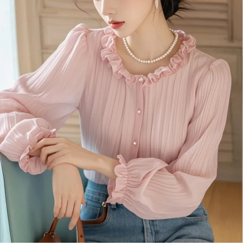 

Весенне-осенняя новая модная рубашка с круглым вырезом и длинными рукавами, женская уличная съедобная рубашка с деревом и грибком на пуговицах, лоскутный универсальный кардиган