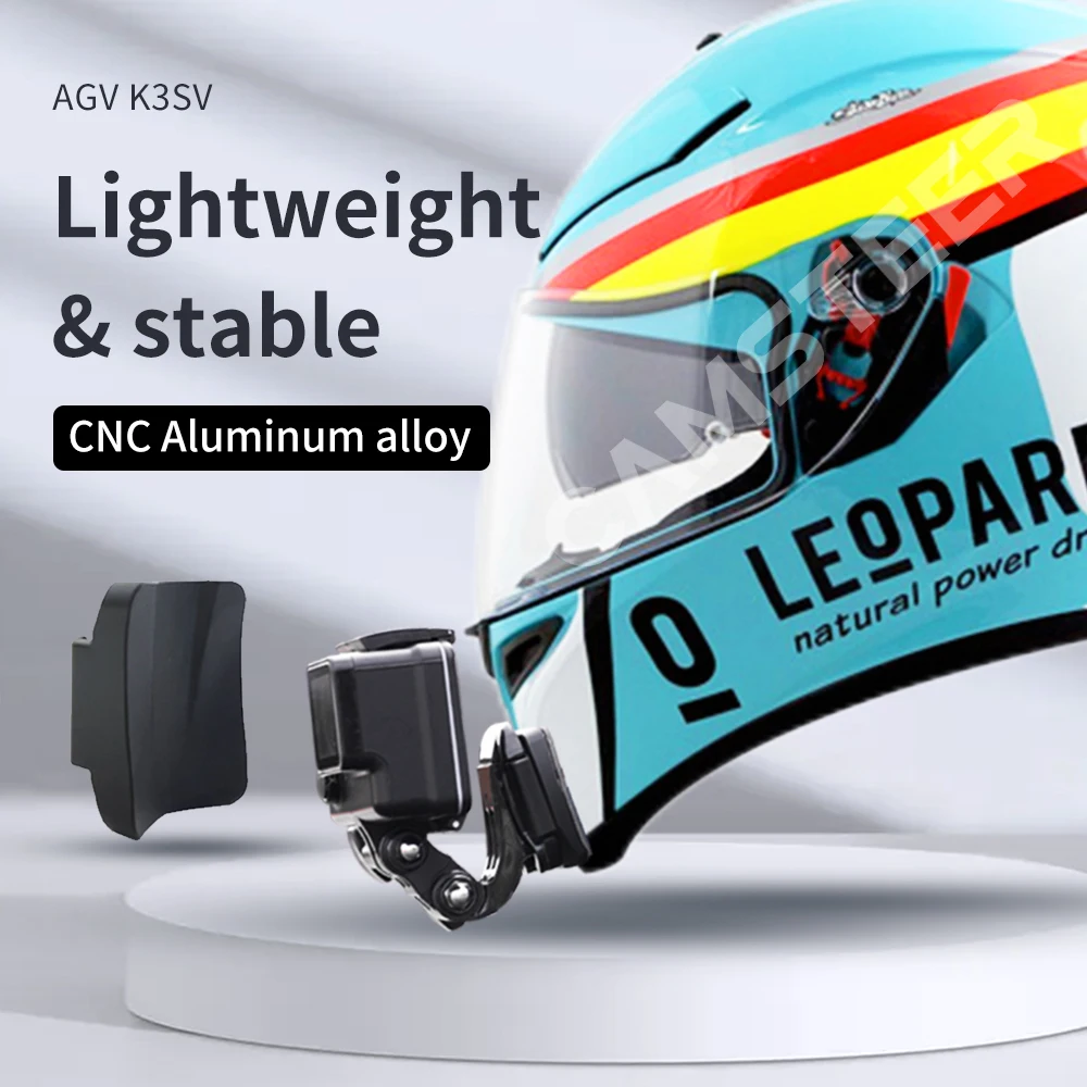 AGV K3Sv индивидуальное крепление для подбородка мотоциклетного шлема для GoPro Hero 13 12 11 10 9 Insta360 X4 X3 Ace pro DJI Action 5Pro 4 3Camera