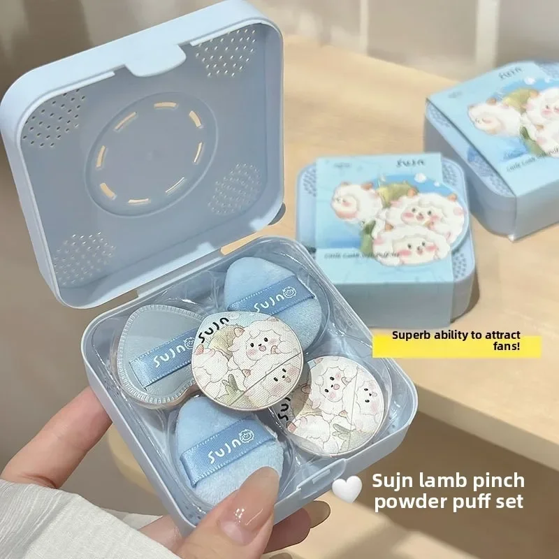 5Pcs Soft Velvet Puff Set Thumb Shape Makeup Sponge Cushion for Foundation Concealer Highlighting Flawless Finish