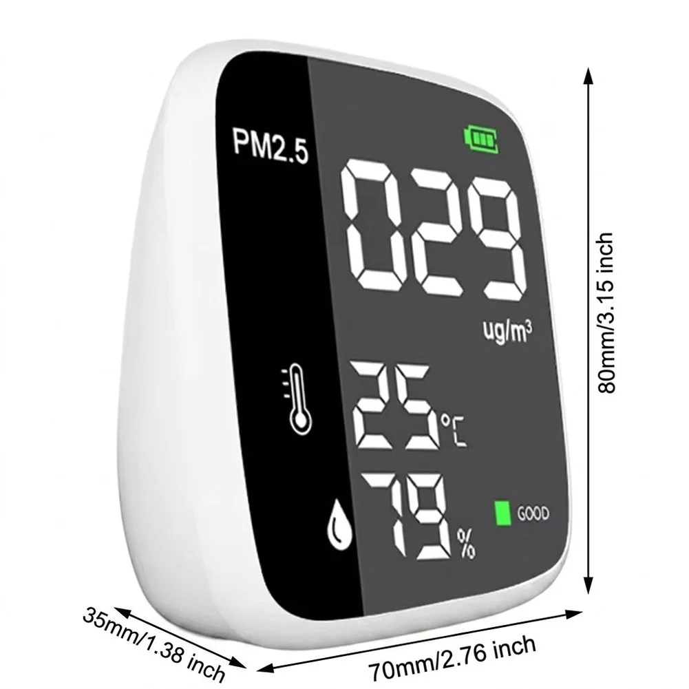 Thermohygrometer DM1308E for PM2.5 Monitoring with Real-Time Temperature and Relative Humidity Readings for Indoor Environments