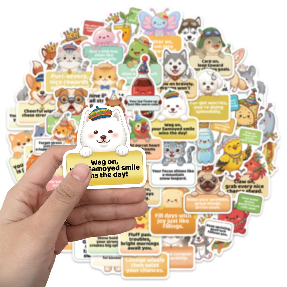 50PCS Small Animal Cartoon Graffiti Stickers DIY Phone Cases, Postcards, Luggage, Notebook Speakers Waterproof Stickers