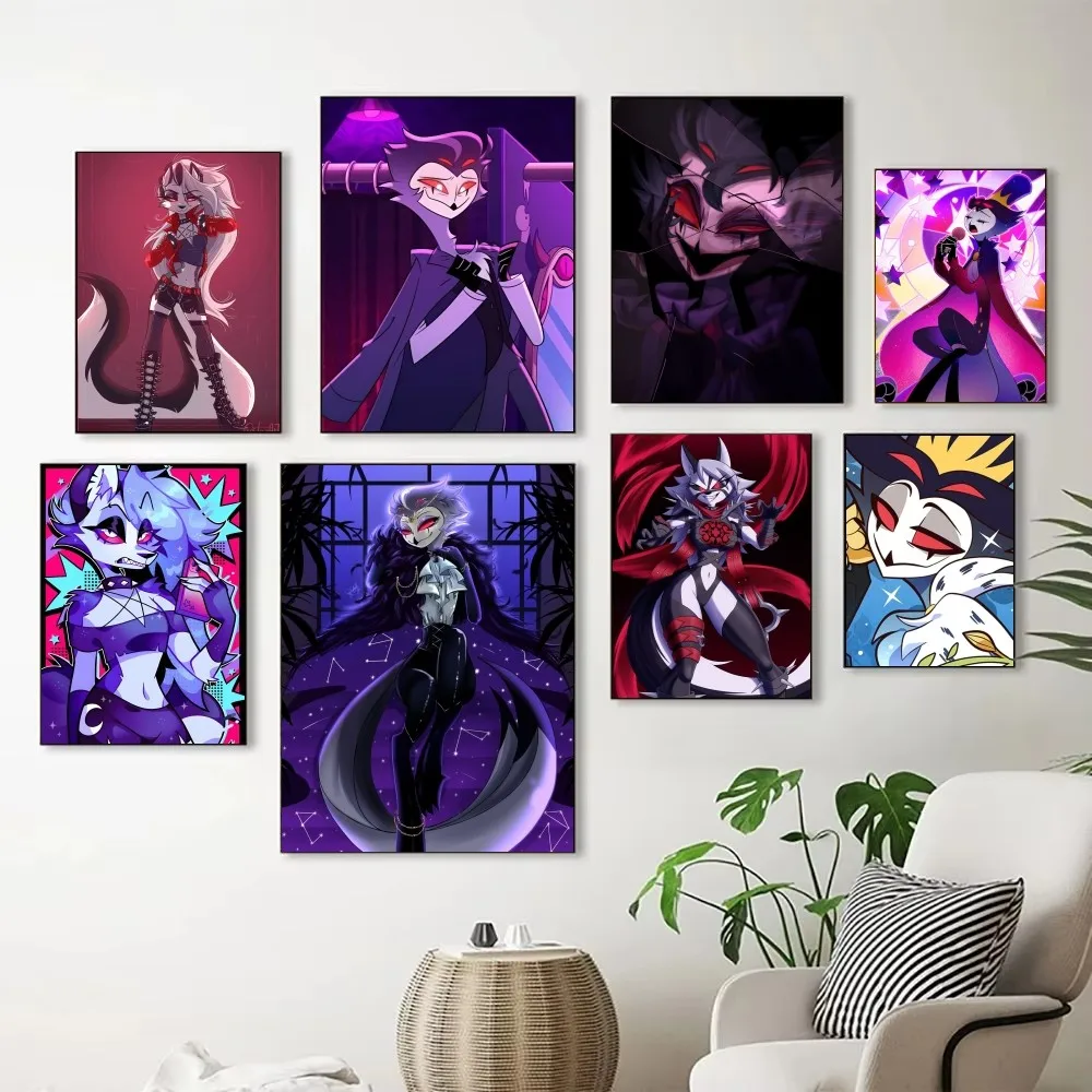 H-Helluva Boss Poster Frameless Painting Bedroom Wall Sticker Living Room Home Decoration