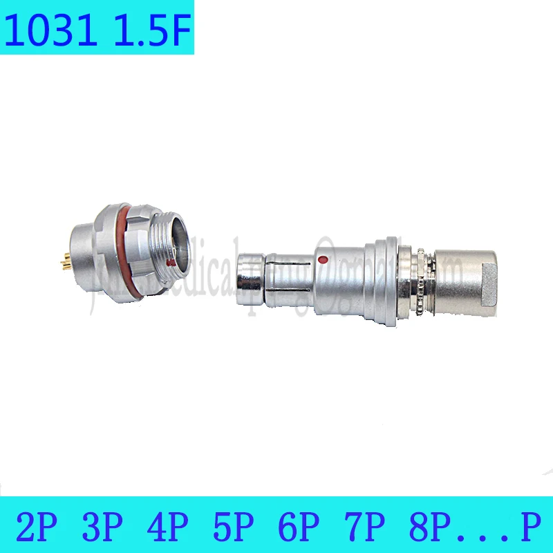 Compatible Fischer 1031 1.5F 10 12 19 Pins Short Push-pull Self-locking Round Plug Socket Half-moon Positioning Pin Connector