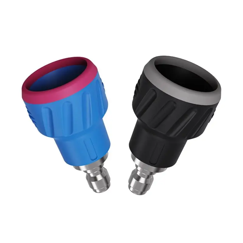 B50C Pressure Washer Gun 2Pcs Stainless Steel Spray Nozzles Silicone With 1/4