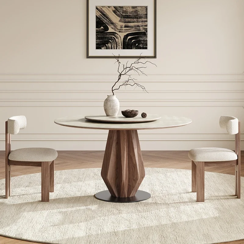 

Restaurant Tables Extendable Table Marble Dining Multifunction Home Furniture Round Designer Coffee Muebles Cafe Luxury Room