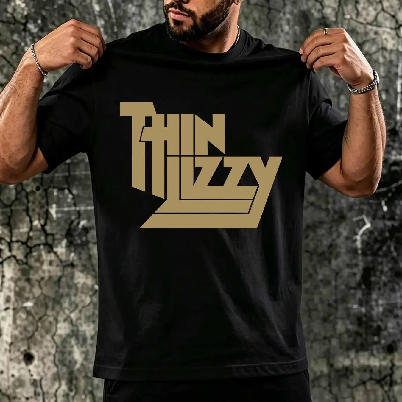 washed T Shirt Thin Lizzy 70's Rock Roll Band Legends Metal Free UK Delivery Top long or short sleeves vintage Washed