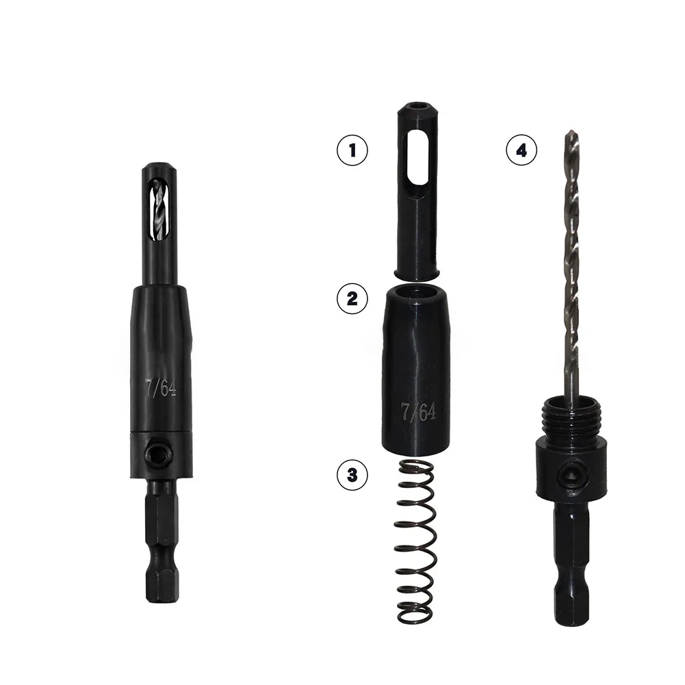 3pcs Self Centering Hinge Drill Bit Set Woodworking Door Window Hinge Drill Bit Positioning Hole Opener