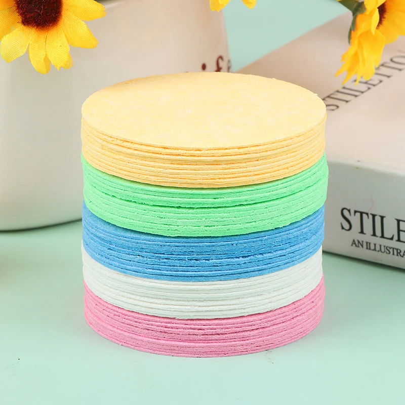 10Pcs Soft Facial Cleaning Sponge Pad Facial Washing Cleaning Compressed Cleanser Sponge Puff Spa Exfoliating Face Care
