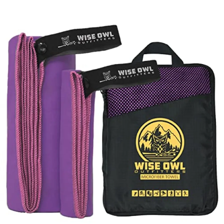 

Microfiber Camping Towel - Quick Dry Towel for Travel, Backpacking, Hiking, Beach, Gym and Yoga - Compact, Fast Drying and Ligh