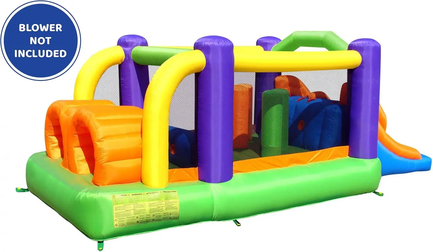 Pro Racer Obstacle Bounce House with Dual Slides [Blower NOT Included], Bounce, Climb, Slide All in One, 19 ft x 9 ft x 7 ft H,