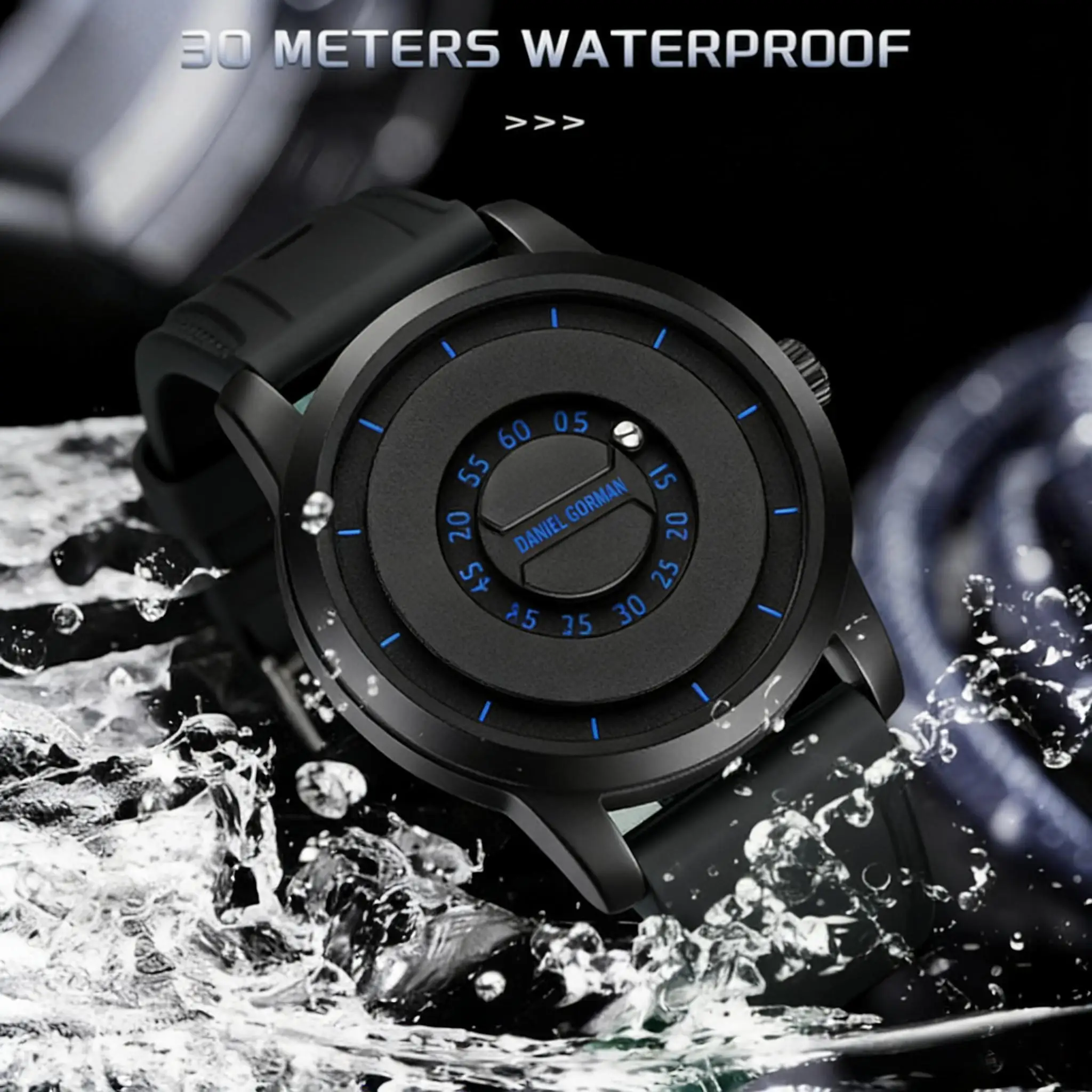 2026 Creative Magnetic Bead Pointer Men Watches Fumed Silica Strap Waterproof Quartz Chronograph Male Wrist Watch