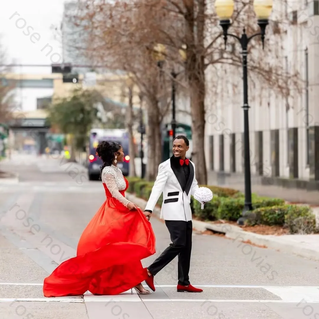 Customized High Quality Red Satin for Wedding Dresses O-Neck with Appliques Lace for Floor-length Bespoke Occasion Party Dress