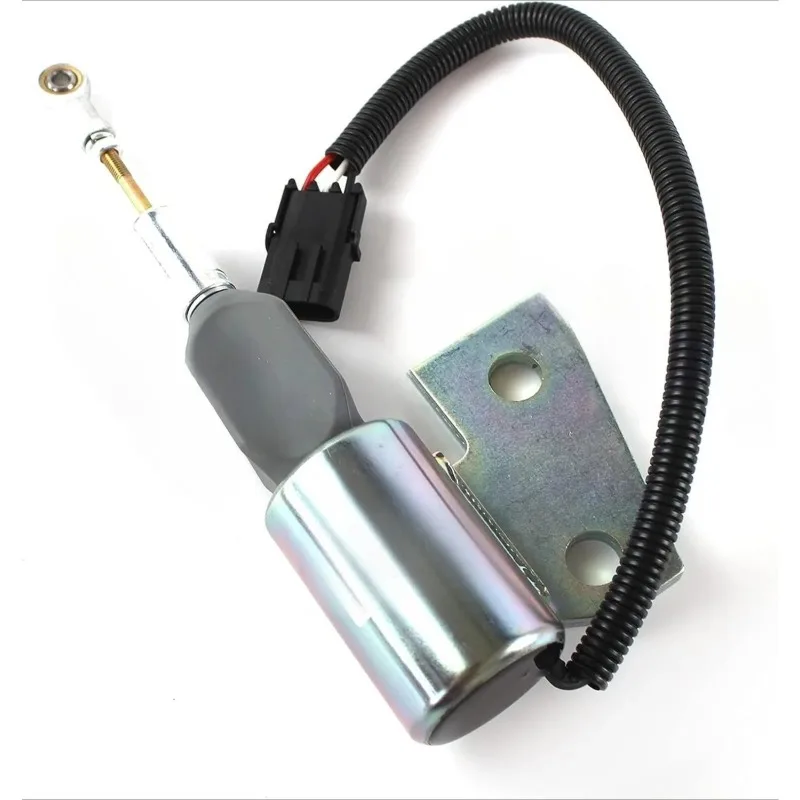 12V Stop Solenoid Valve 3964627 3991167 SA-4941-12For4BT Case 550h Dozer Diesel Engine Shutdown Solenoid
