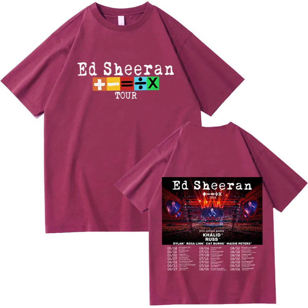 Ed Sheeran Mathematics Tour Time 2024 T-Shirts Ed Sheeran Black Shirts Unisex