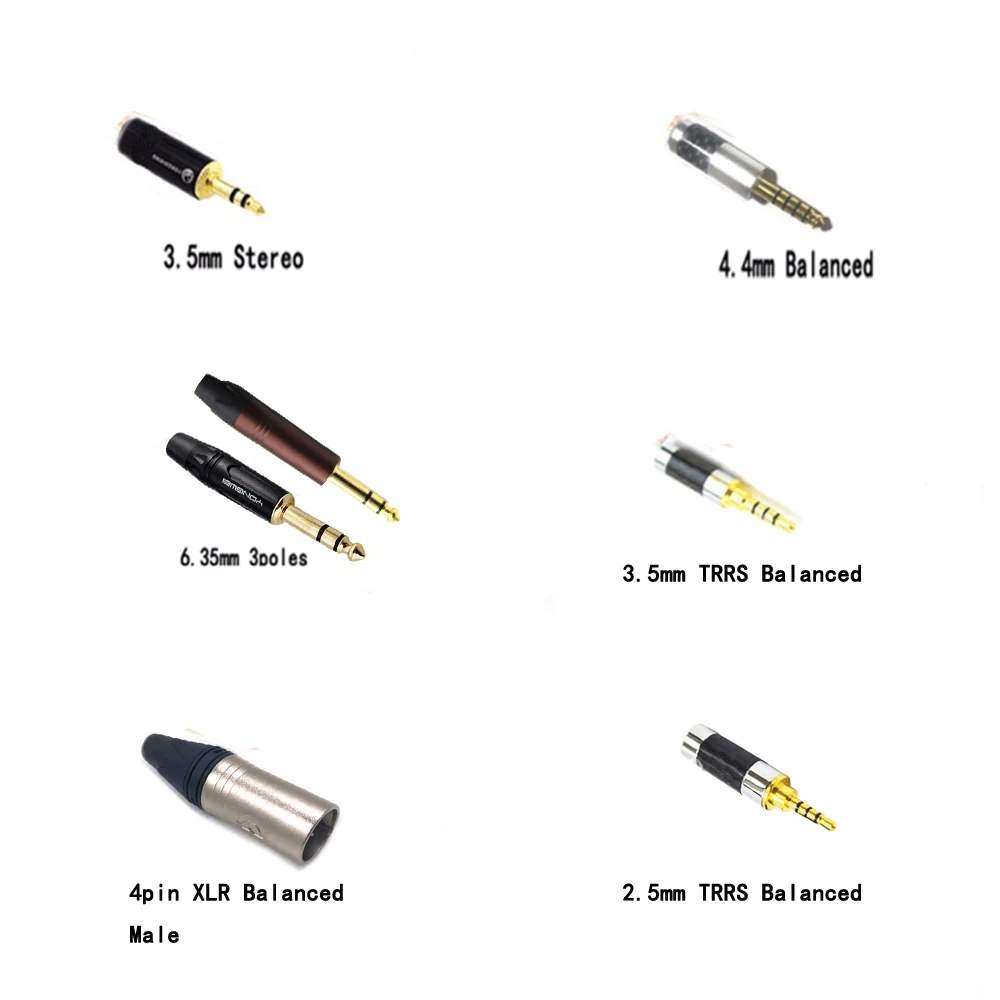 Gun-Color 16core for Technica ATH-WP900 MSR7B AP2000 ES770H SR9 ADX5000 XLR/2.5/4.4mm Balance Headphone Upgrade Cable